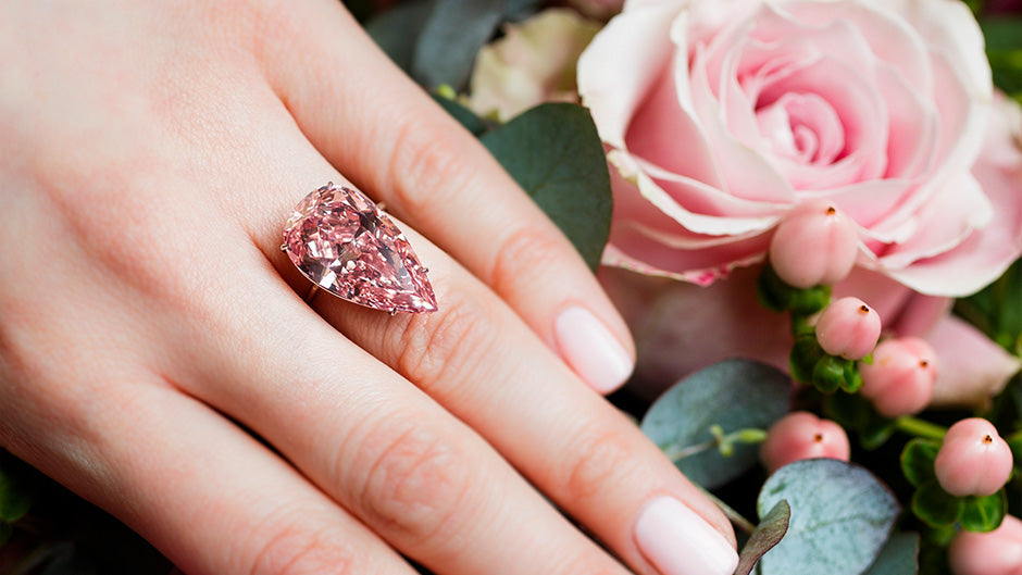 Pink coloured diamond