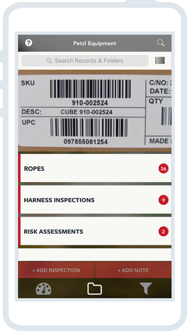 Papertrail Barcode Scanning with the mobile app