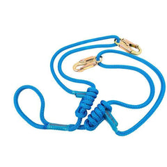ez adjust lanyard in blue with small clips and girth hitch attachment