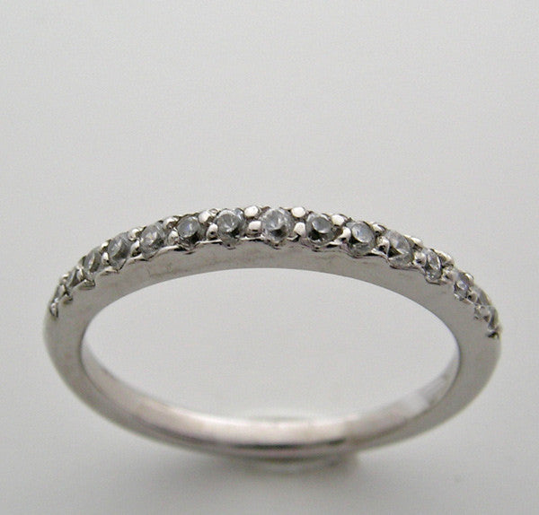 Feminine Matching Diamond Wedding Ring