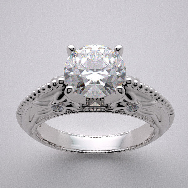 Floral motif ring design Antique Style