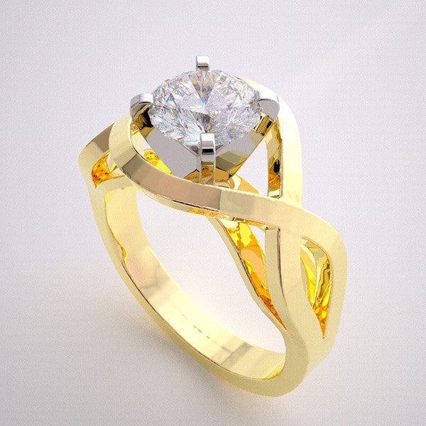 MODERN NON TRADITIONAL ENGAGEMENT RING SETTING ARCHITECTURAL DESIGNING WITHOUT STONES