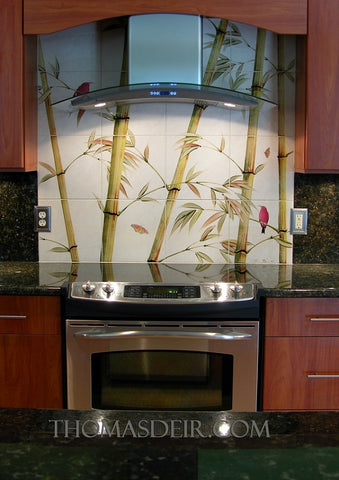 kitchen backsplash tile mural