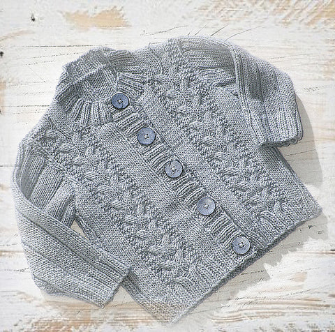 Sweater with Cables and Rib Sleeves from OGE Knitwear Designs
