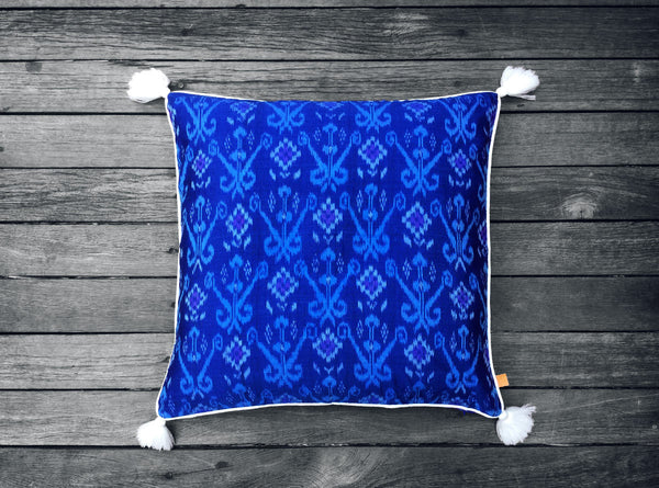 Endek Cushion in Bright Blue – Anotherland