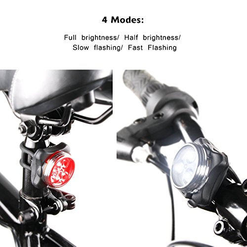 ascher ultra bright usb rechargeable bike light set