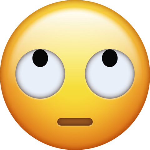 Eye Roll Emoji [Iphone Eyes Emoji] in PNG