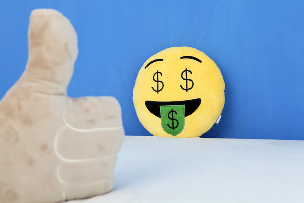 Money Emoji Pillow - dollar cash emoji 