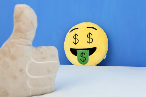 money emoji pillow - emoji island - dollar sign