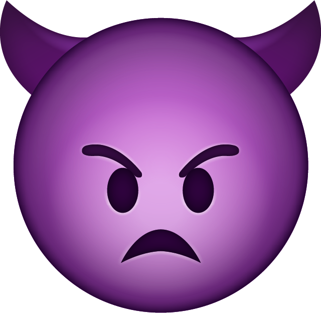Download Mad Devil Emoji face [Iphone Emoji PNG]