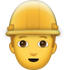 Download Man Construction Worker Iphone Emoji JPG
