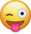 Download Tongue Out With an Eye Closed Iphone Emoji Image