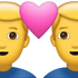 Download Two Men With Heart Iphone Emoji JPG