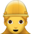 Download Woman Construction Worker Iphone Emoji JPG