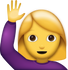 Download Woman Saying Hi Iphone Emoji JPG