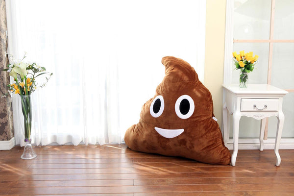 big poop emoji pillow - giant poop plush