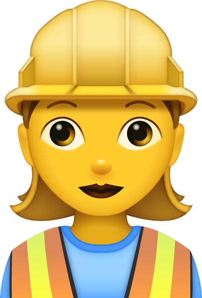 Woman Construction Worker [Free Download All Emojis] | Emoji Island