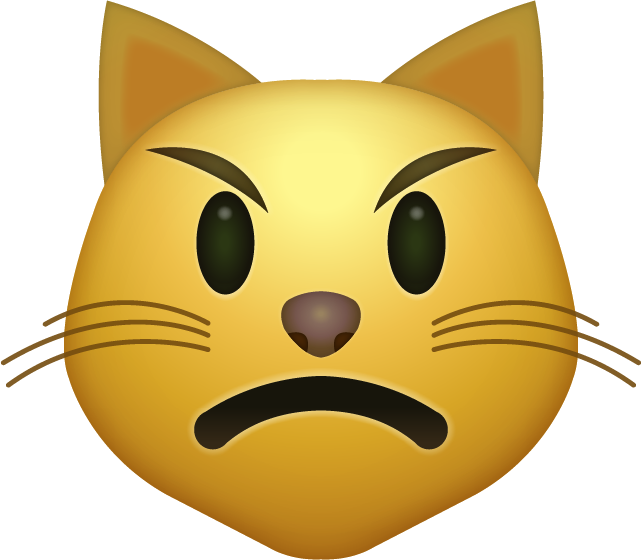 Download Angry Cat Emoji face [Iphone IOS Emojis in PNG]