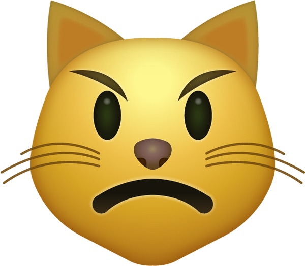 Angry Cat Emoji [Download iPhone Emojis] | Emoji Island