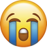 Download Loudly Crying Emoji face [Iphone IOS Emojis in PNG]