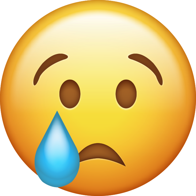 Download Crying Emoji face [Iphone IOS Emojis in PNG]