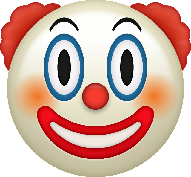 Download Clown Emoji face [Iphone IOS Emojis in PNG]