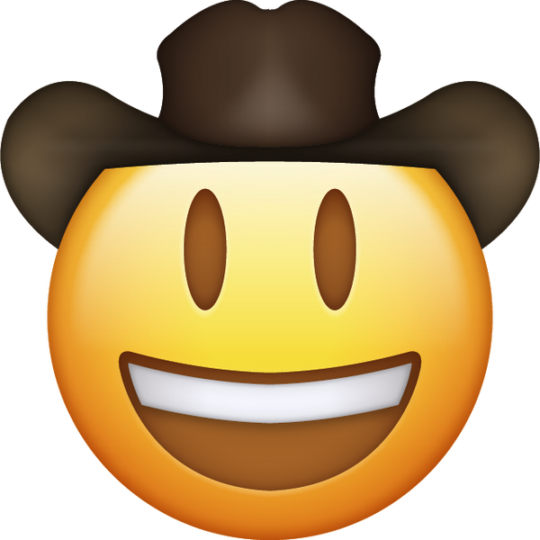 Download Cowboy Iphone Emoji Icon in JPG and AI | Emoji Island