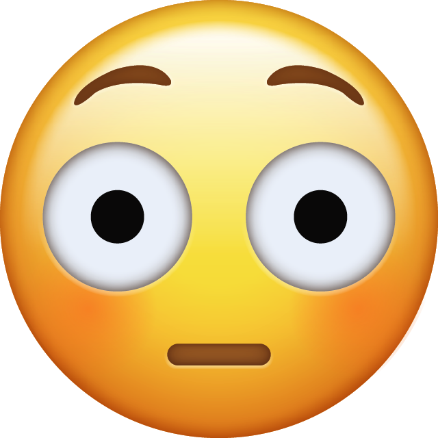 Download Flushed Emoji face [Iphone IOS Emojis in PNG]