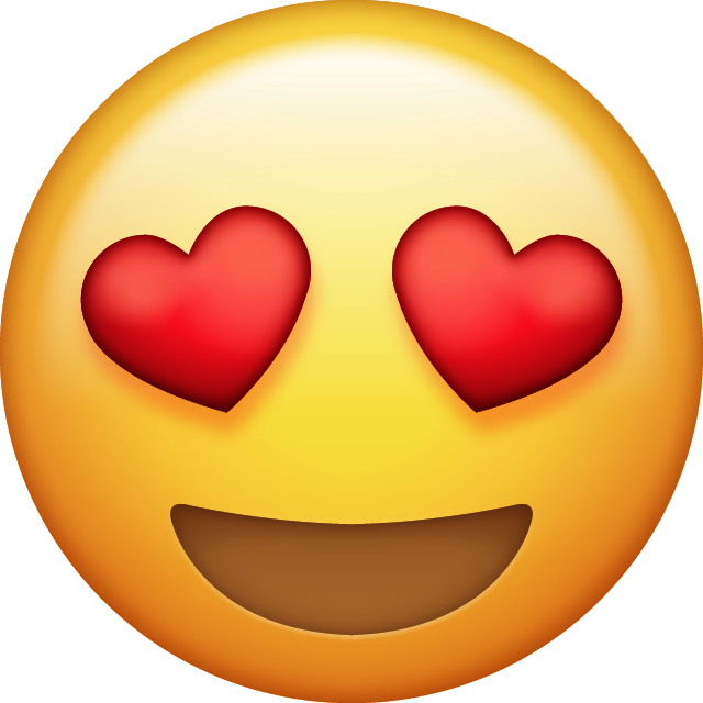 Download Heart Eyes Emoji [Free Iphone Emoji Images in PNG]