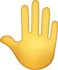 Download Raised Back Of Hand Iphone Emoji JPG