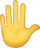 Download Raised Hand Iphone Emoji JPG