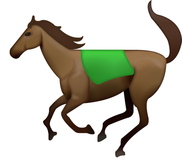 Download Running Horse Iphone Emoji Icon in JPG and AI | Emoji Island