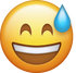 Download Sweat With Smile Iphone Emoji Image