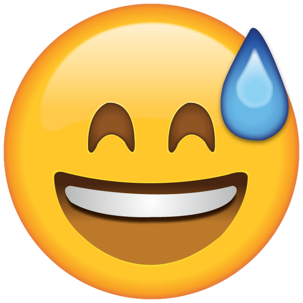 Download Smiling with Sweat Emoji | Emoji Island