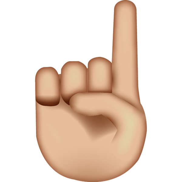 Download Up Pointing Hand Emoji | Emoji Island