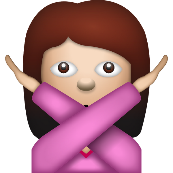 Download Woman Saying No Emoji | Emoji Island