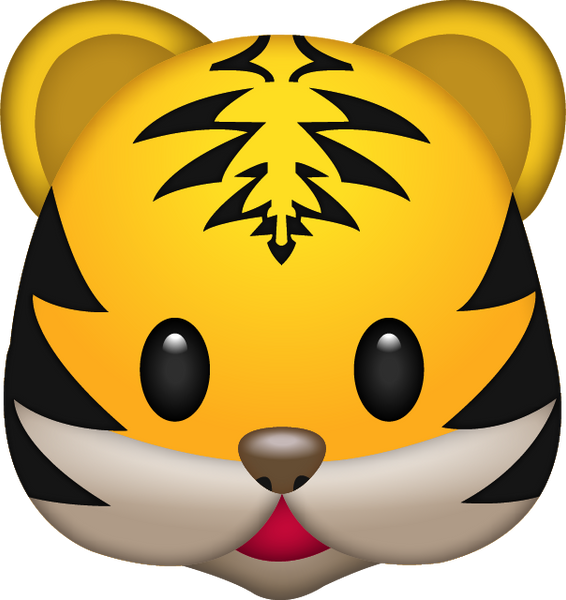 Download Tiger Emoji Image in PNG | Emoji Island