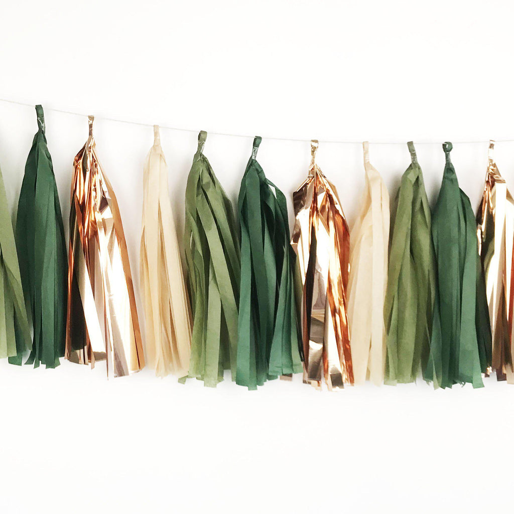 copper tassel garland