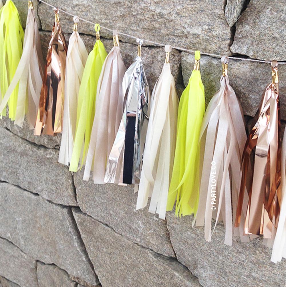 copper tassel garland