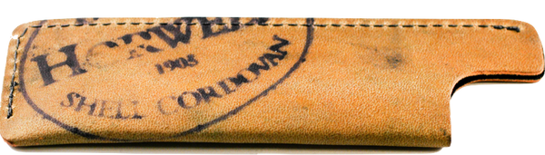 Étui en cuir couleur tan // Horween Shell Cordovan leather sheath -Tan