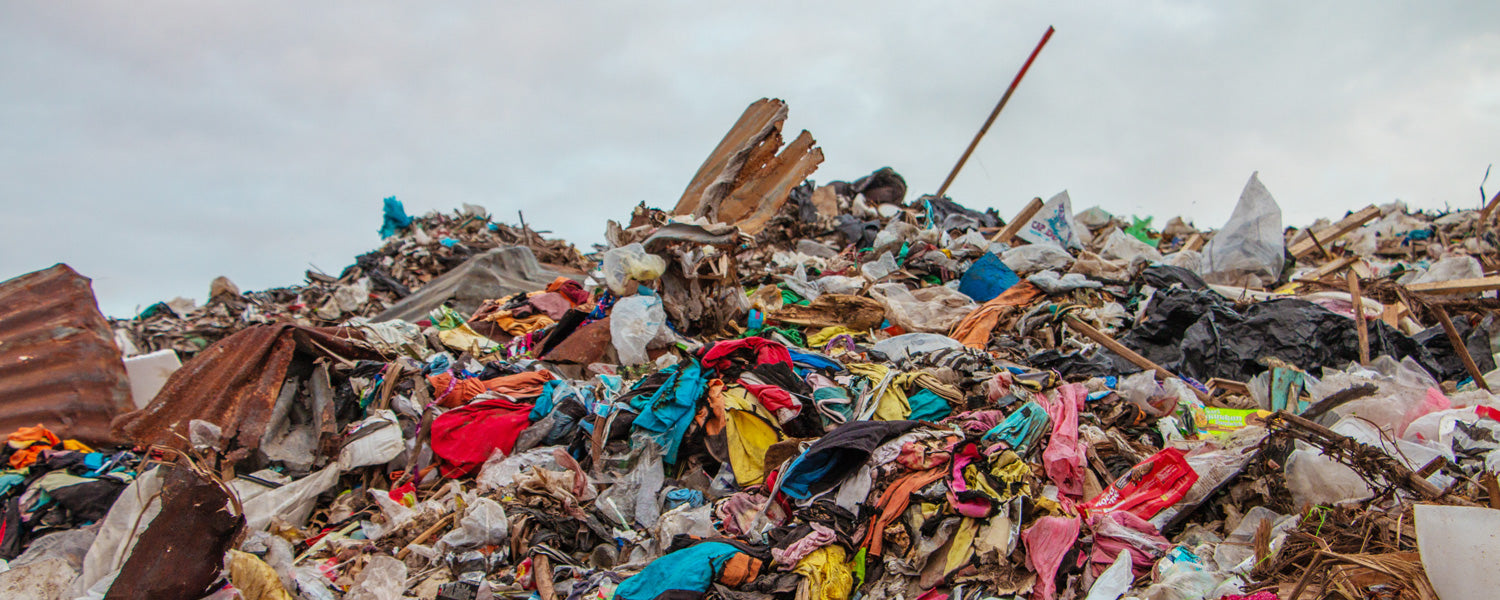 A landfill in Bali full of offcut pieces of fabric... this is what we're trying to stop.