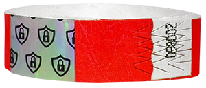 tyvek foil red wristband