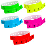 vinyl Wristbands With Cash Tags for Theme Parks