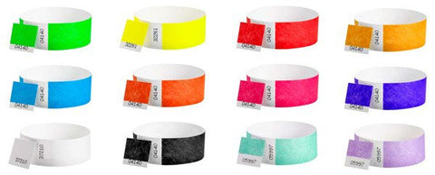 Dual number wristbands for raffles or free prizes or drinks.