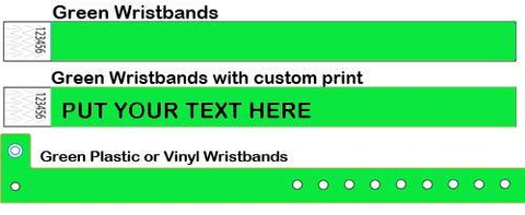 Printing on Green bands.