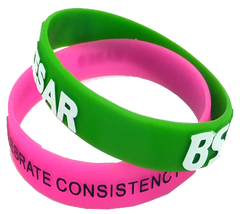 Embossed silicone wristbands