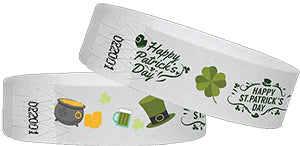 Happy St Paddy Day Wristbands For Events!