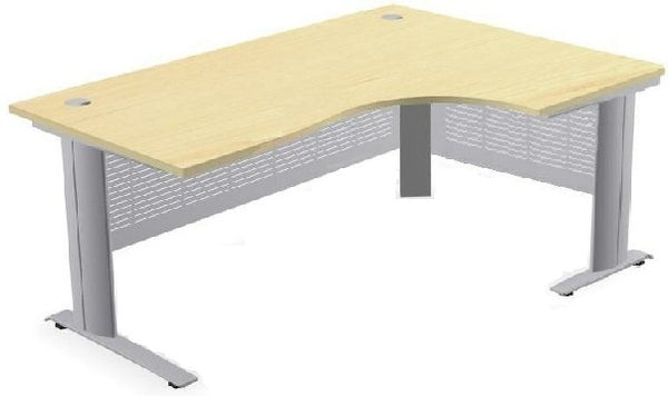 Evada Right Hand Corner Desk With Metal Modesty Panel Hampshire