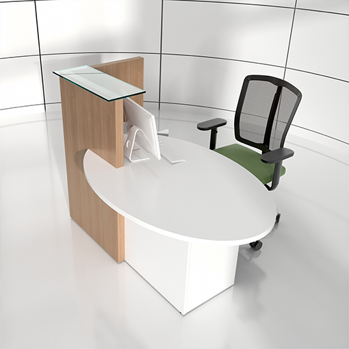 Loop Compact Reception Desk Right Hand Hampshire Office Furniture