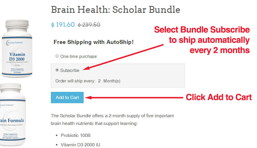 Select Bundle Subscribe to ship automatically